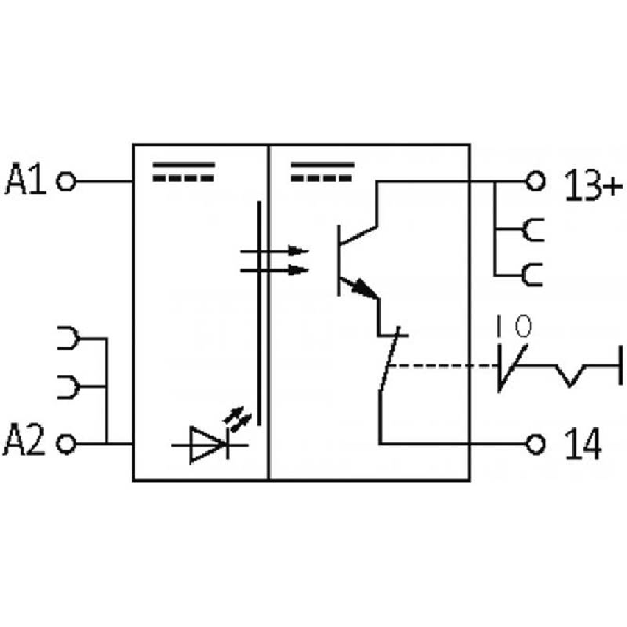 Module-optocoupleur, 24VAC/DC, transistor 2A, 10-48VDC, 0-5VDC-Lire la description