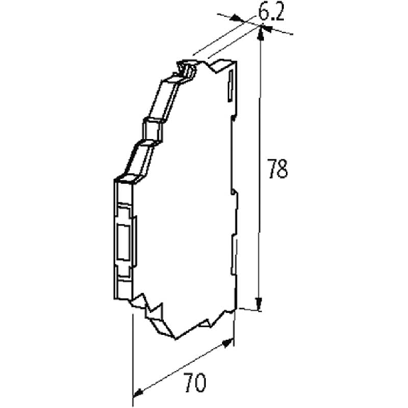 Module-optocoupleur, 24VAC/DC, transistor 2A, 10-48VDC, 0-5VDC-Lire la description