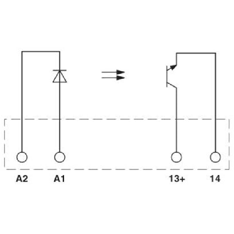 Optocoupleur 1 contact NO, E : 24 V DC, S : 3-48 V DC/100 mA-Lire la description