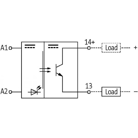 Module-optocoupleur, 24VDC, transistor 1,2A, 10-30VDC, 0-2VDC-Lire la description