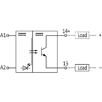 Module-optocoupleur, 24VDC, transistor 1,2A, 10-30VDC, 0-2VDC-Lire la description