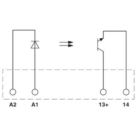 Optocoupleur 1 contact NO, E : 24 V DC, S : 3 ... 33 V DC/3 A-Lire la description