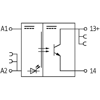 Module-optocoupleur, 48VDC, transistor 0.5A, 18-56 VDC, 0-12VDC-Lire la description