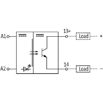 Module-optocoupleur, Vis, 6-30VDC, transistor 1,2A 6-30VDC-Lire la description