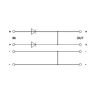 Module de redondance à diodes 12/24VDC-Lire la description