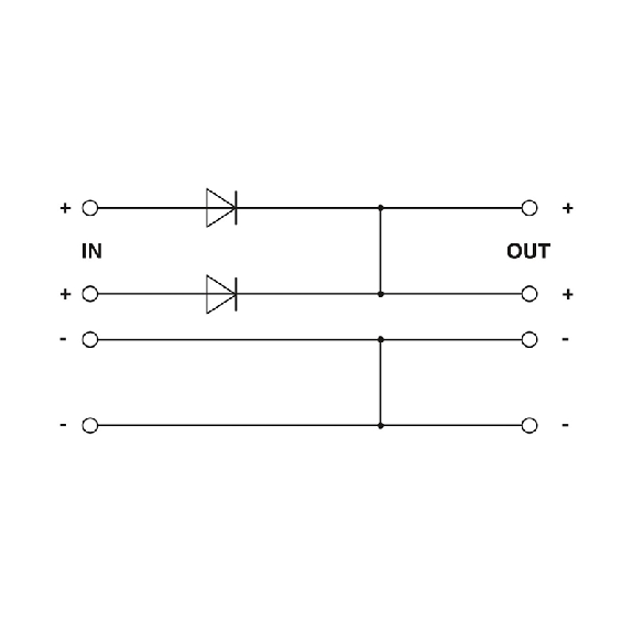 Module redondance diode - Entrée 12/24VDC - Sortie 2x20A / 1x40A-Lire la description