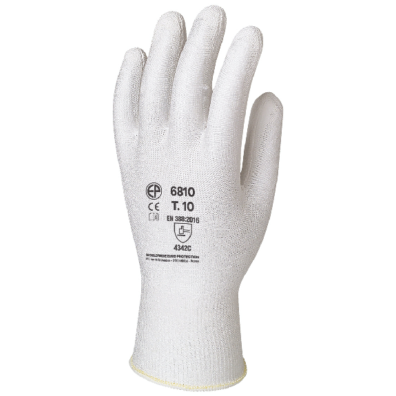 Coverguard - Gant anti-coupure blanc HPPE enduit PU EUROCUT 6810 (Pack de 12) Coverguard - Gant anti-coupure blanc HPPE enduit PU EUROCUT 6810 (Pack de 12)-Lire la description