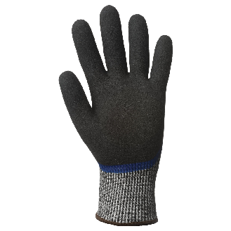 Coverguard - Gant anti-coupure noir bleu HPPE enduit nitrile EUROCUT N505 (Pack de 5)-Lire la description