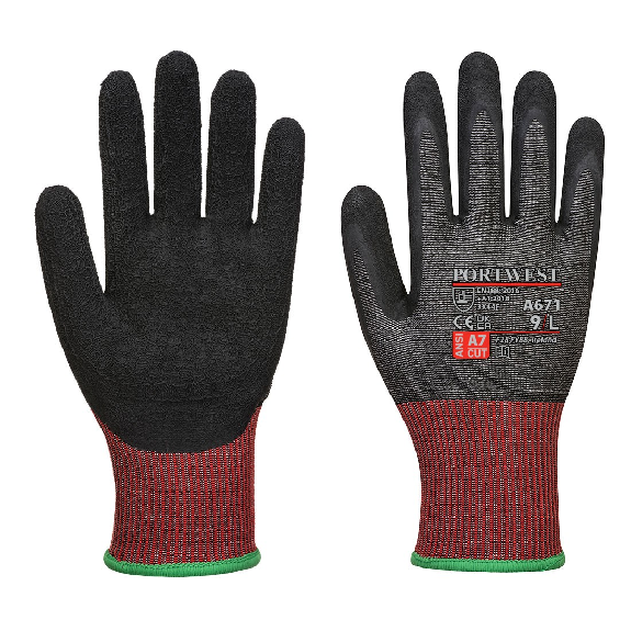 Portwest - Gants anti-coupure de niveau F en PU lisse-Lire la description