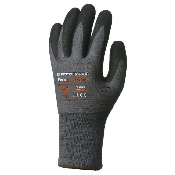 Coverguard - Gant de protection manutention gris noir nitrile EUROLITE 15N500 (Pack de 5) Coverguard - Gant de protection manutention gris noir nitrile EUROLITE 15N500 (Pack de 5)-Lire la description