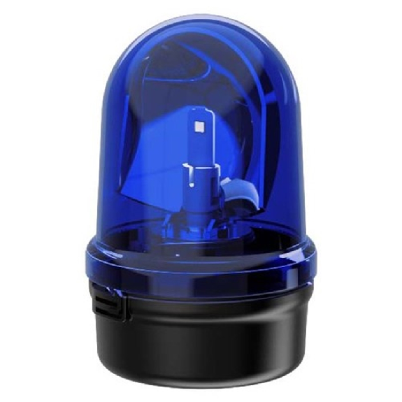 Gyrophare LED 24VAC/DC BLEU IP65 Ø98mm NOIR-Lire la description