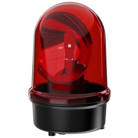 Gyrophare BM 115/230VAC ROUGE IP65 Ø142mm NOIR-Lire la description
