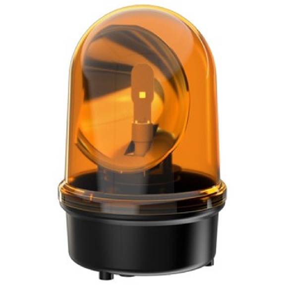 Gyrophare BM 115/230VAC ORANGE IP65 Ø142mm NOIR-Lire la description