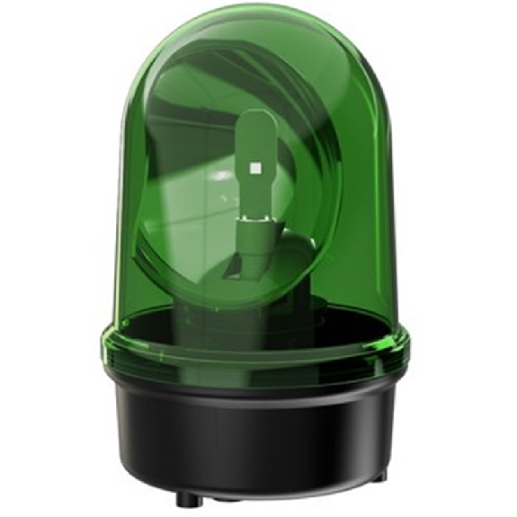 Gyrophare BM 115/230VAC VERT IP65 Ø142mm NOIR-Lire la description