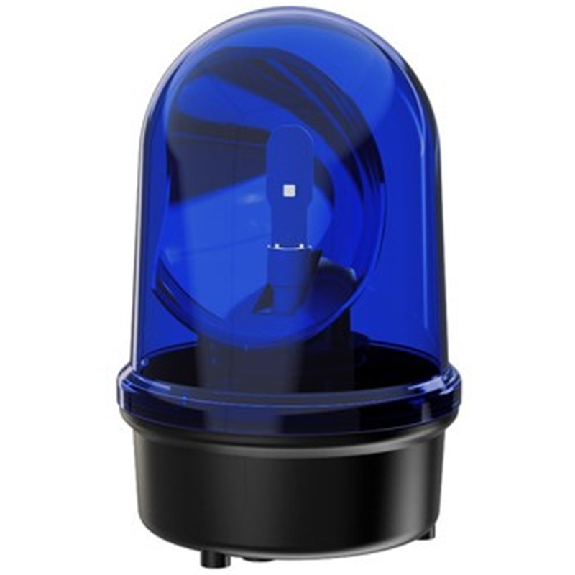 Gyrophare BM 24VAC/DC BLEU IP65 Ø142mm NOIR-Lire la description