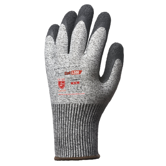 Coverguard - Gant anti-coupure noir gris EUROCUT L580 (Pack de 5)-Lire la description