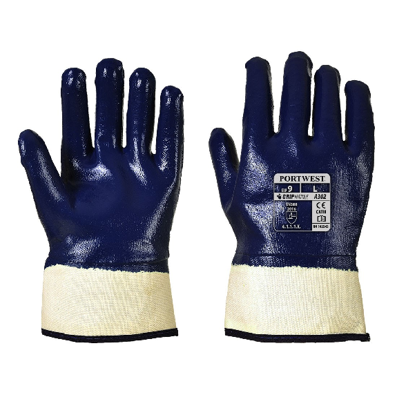 Portwest - Gant Nitrile tout enduit manchette - A302 Portwest - Gant Nitrile tout enduit manchette - A302-Lire la description