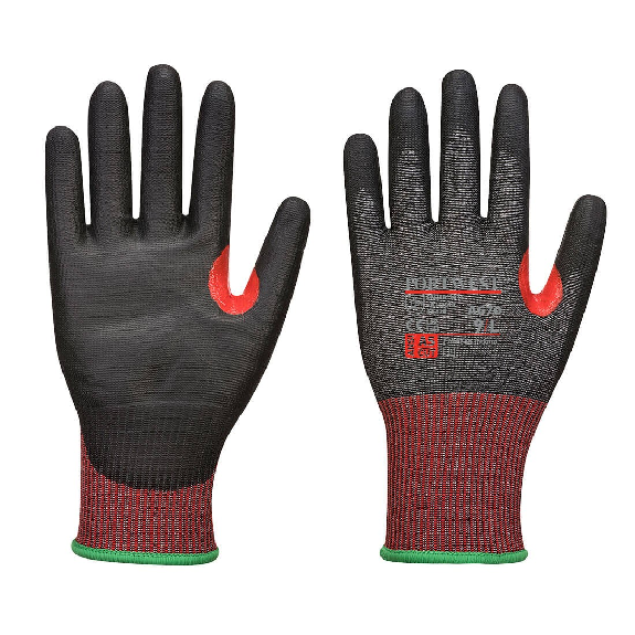Portwest - Gants anti-coupure de niveau F avec renfort en PU lisse-Lire la description