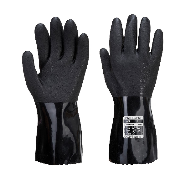 Portwest - Gant chimique PVC ESD - A882-Lire la description