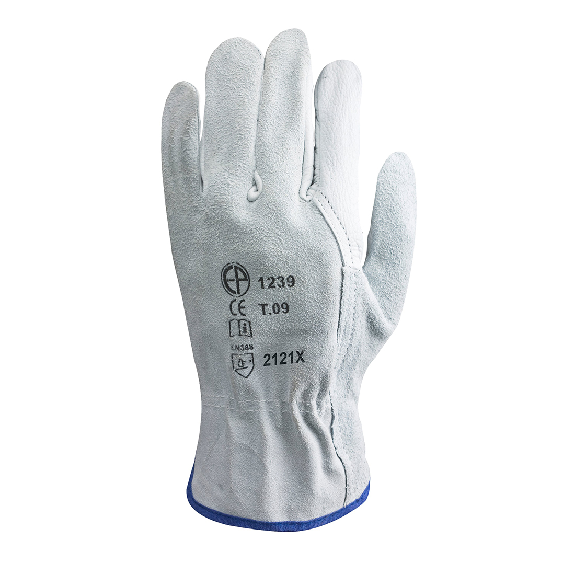 Coverguard - Gant de maîtrise blanc en fleur de buffle EUROSTRONG 1240 (Pack de 10)-Lire la description