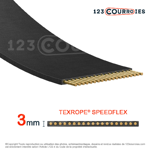 Courroie plate sans fin Speedflex T3-10000-20-TEXROPE Courroie plate sans fin Speedflex T3-10000-20-TEXROPE-Lire la description