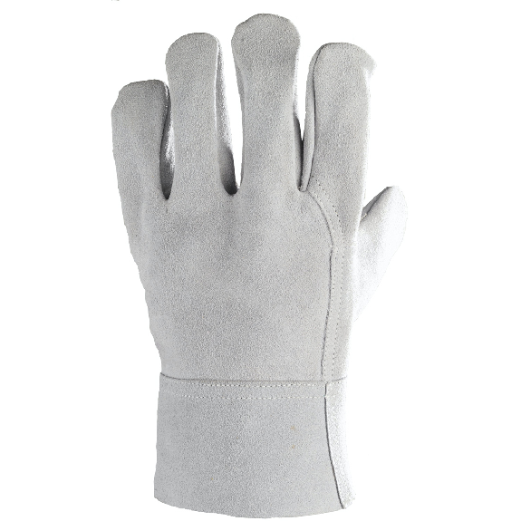 Coverguard - Gant de soudure blanc tout croûte de vachette manchette EUROWELD 2507 (Pack de 12)-Lire la description