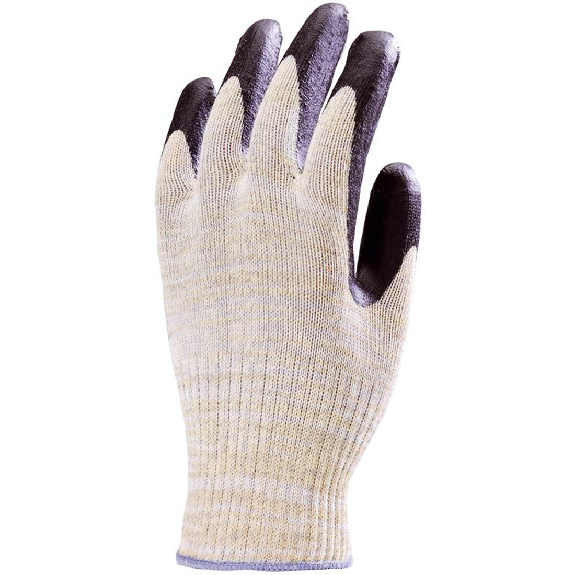 Coverguard - Gant anti-coupure et manutention noir et beige en kevlar et nitrile EUROCUT STRONG 6990 (Pack de 10)-Lire la description