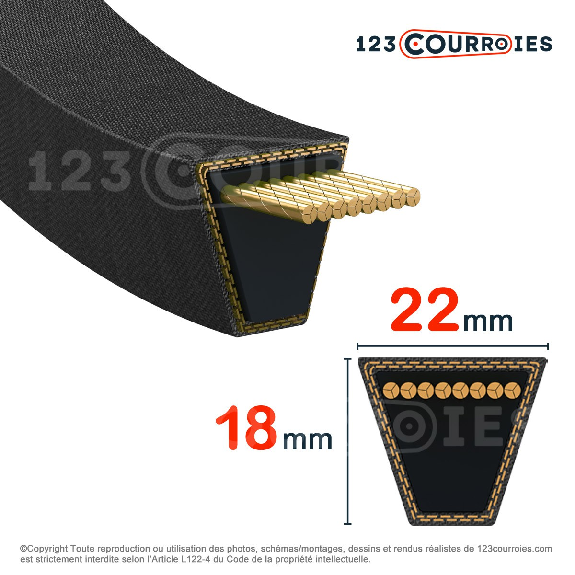 Courroie trapézoidale lisse SK SPC8000 Lw-Leer más