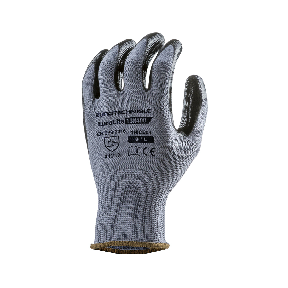 Coverguard - Gant de protection manutention gris noir nitrile EUROLITE 13N400 (Pack de 10) Coverguard - Gant de protection manutention gris noir nitrile EUROLITE 13N400 (Pack de 10)-Lire la description