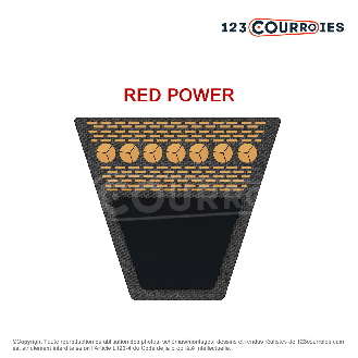 Courroie trapézoidale lisse Red Power 3 8V1320-Lire la description