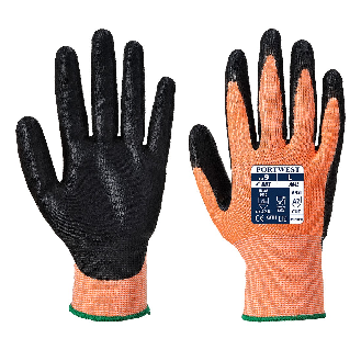 Portwest - Gant mousse Nitrile Ambre coupure B - A643-Lire la description