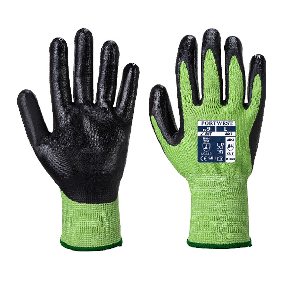 Portwest - Gant GreenCut mousse Nitrile coupure D - A645 Portwest - Gant GreenCut mousse Nitrile coupure D - A645-Lire la description