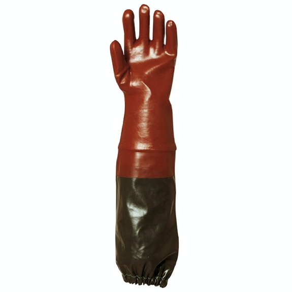 Coverguard - Gant de protection chimique rouge 65cm en coton enduit PVC EUROCHEM 3669 (Pack de 6) Coverguard - Gant de protection chimique rouge 65cm en coton enduit PVC EUROCHEM 3669 (Pack de 6)-Lire la description