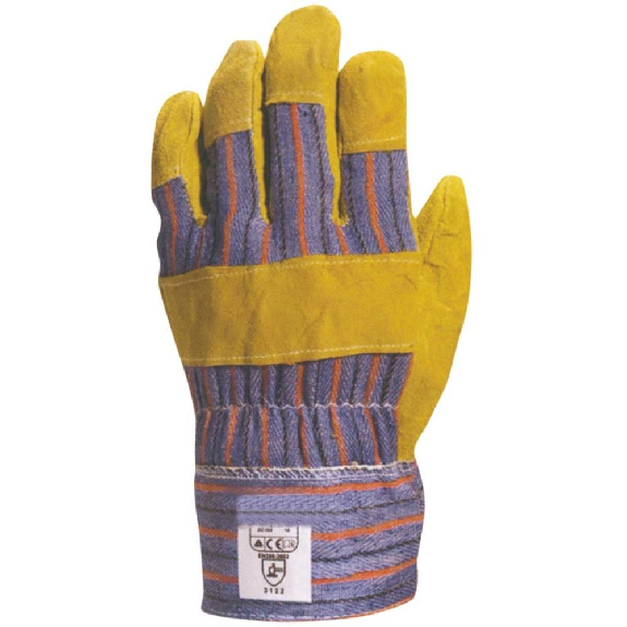 Gants cuir pour manutention, Conditionnement: par 1-Lire la description