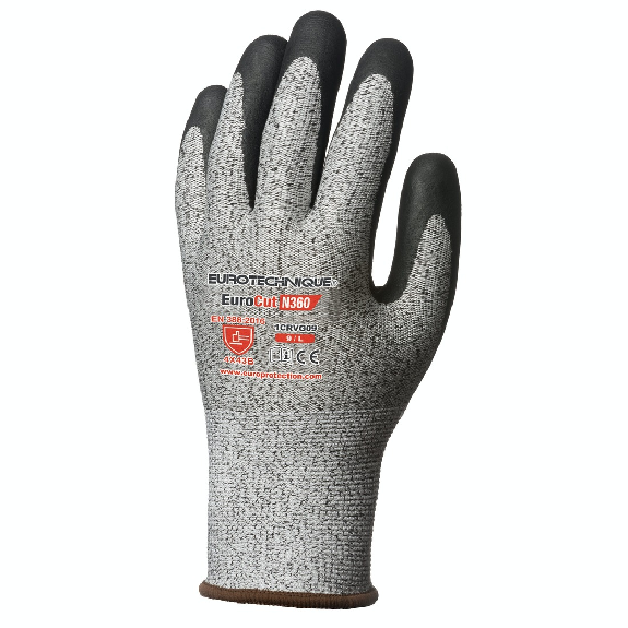 Coverguard - Gant anti-coupure noir enduit nitrile EUROCUT N360 (Pack de 5) Coverguard - Gant anti-coupure noir enduit nitrile EUROCUT N360 (Pack de 5)-Lire la description
