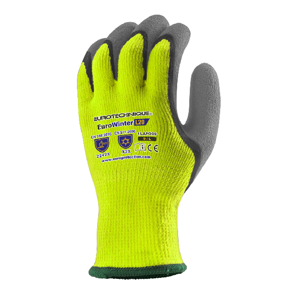 Coverguard - Gant anti-froid HV jaune gris en acrylique EUROWINTER L20 (Pack de 5)-Lire la description