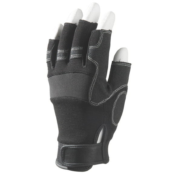 Coverguard - Mitaine de protection noire manutention avec paume renforcée EUROSTRONG 990 (Pack de 12)-Lire la description
