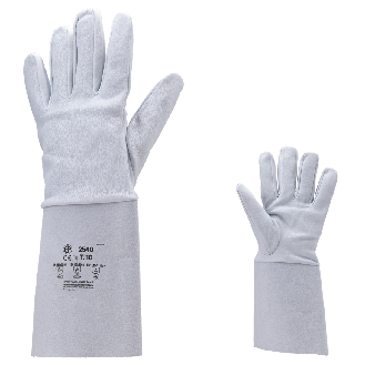 Coverguard - Gant de soudure antistatique blanc gris fleur d?agneau et manchette croûte EUROWELD 2540 (Pack de 10)-Lire la description