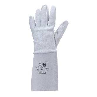 Coverguard - Gant de soudure antistatique blanc gris fleur d?agneau et manchette croûte EUROWELD 2540 (Pack de 10)-Lire la description