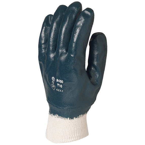 Coverguard - Gant de protection bleu manutention en nitrile EUROSTRONG 9450 (Pack de 10)-Lire la description