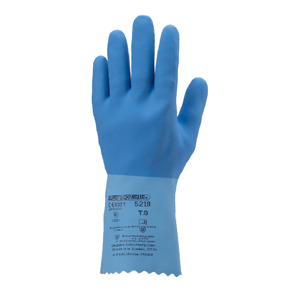 Coverguard - Gant de protection chimique bleu en latex sur jersey coton adhérisé EURODIP 5220 (Pack de 12) Coverguard - Gant de protection chimique bleu en latex sur jersey coton adhérisé EURODIP 5220 (Pack de 12)-Lire la description