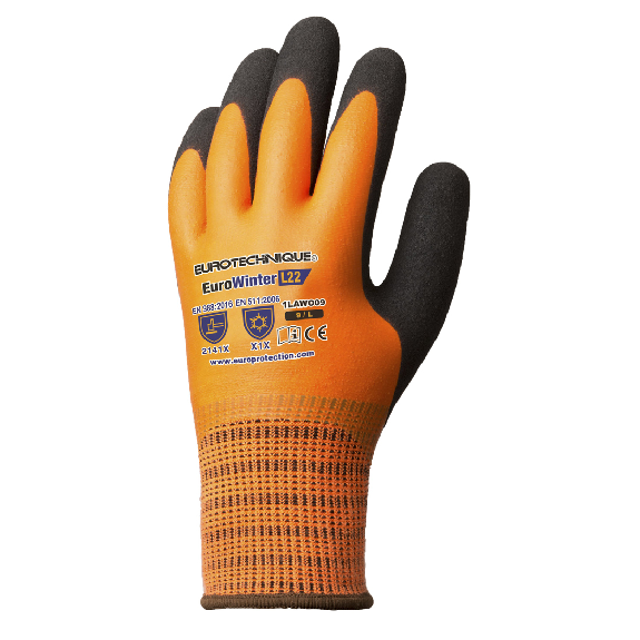 Gants tricot anti-froid EUROWINTER L22 orange fluo/noir T9 - COVERGUARD - 1LAWO09 Gants tricot anti-froid EUROWINTER L22 orange fluo/noir T9 - COVERGUARD - 1LAWO09-Lire la description