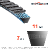 Courroie trapézoïdale polyuréthane Polyflex 11M710 Courroie trapézoïdale polyuréthane Polyflex 11M710