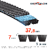 Courroie trapézoïdale polyuréthane Polyflex 11M1060/3