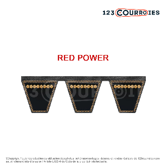 Courroie KB Kraftband Red Power 3 3-SPB3000RP-Lire la description