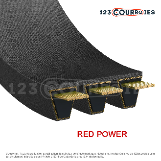 Courroie KB Kraftband Red Power 3 3-SPB3000RP-Lire la description