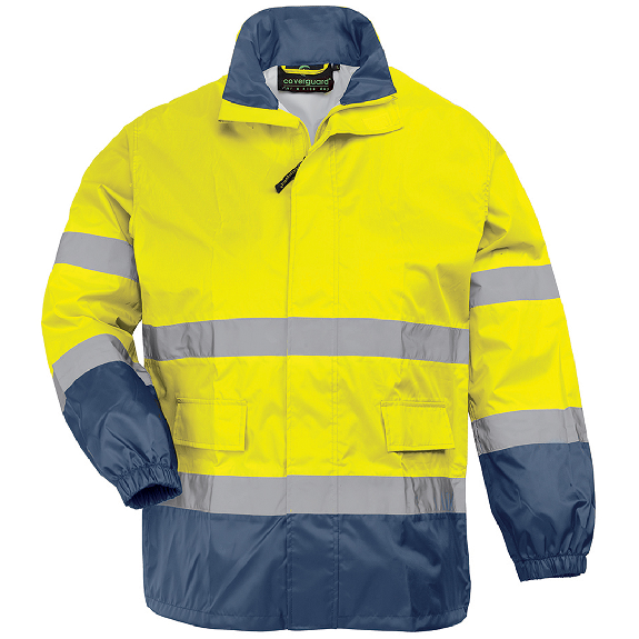 Coverguard - Ensemble HV HI WAY jaune bleu marine RAINSUIT classe 3-Lire la description