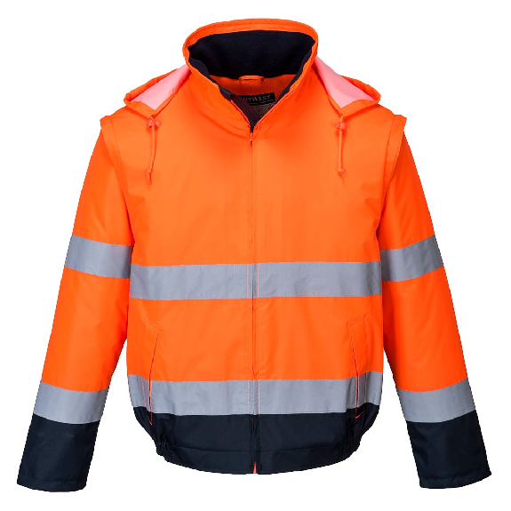 Portwest - Blouson HV 2-en-1 HV doublé polaire - C464-Lire la description
