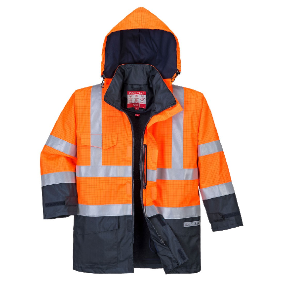 Portwest - Parka pluie Bizflame bicolore multirisques HV - S779-Lire la description