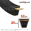 Courroie trapézoidale lisse Texrope S84 D96 / 32 002551/32 x 2425 Li